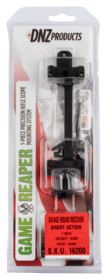 The DNZ Game Reaper High Scope Mount for Savage Short Action is meant for 1” diameter tubes and is secured to the cope with one screw per side.
